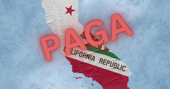 Image of state of California with PAGA text