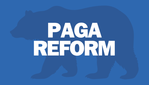 California bear image with PAGA Reform text