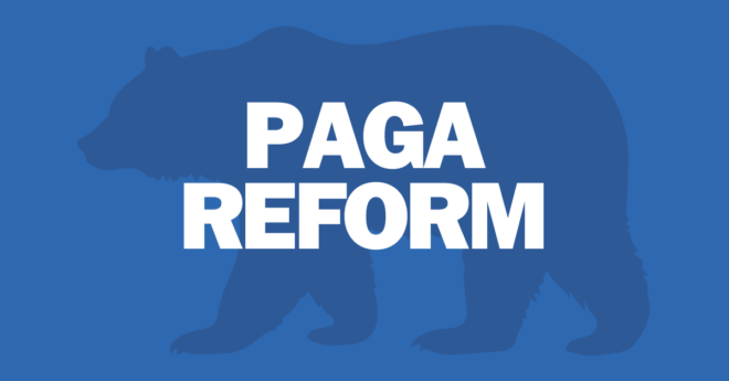 California bear image with PAGA Reform text